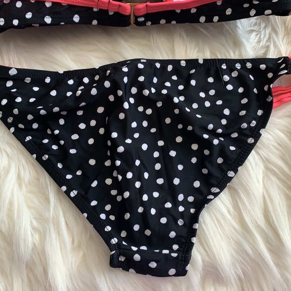 Coral straps with black and white polka dot Arizona Jean co bikini size small - Picture 6 of 7
